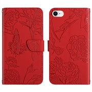 Custodia per cellulare in pelle goffrata con peonia a farfalla, For iPhone SE 2022 / SE 2020 / 8 / 7, For iPhone 8 Plus / 7 Plus, For iPhone 11, For iPhone 11 Pro