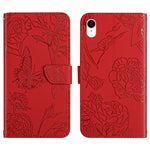 Custodia portafoglio in pelle goffrata per iPhone XS e X