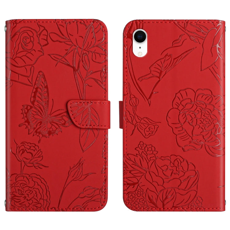 Custodia portafoglio in pelle goffrata per iPhone XS e X