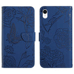 Custodia portafoglio in pelle goffrata per iPhone XS e X