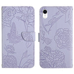 Custodia portafoglio in pelle goffrata per iPhone XS e X