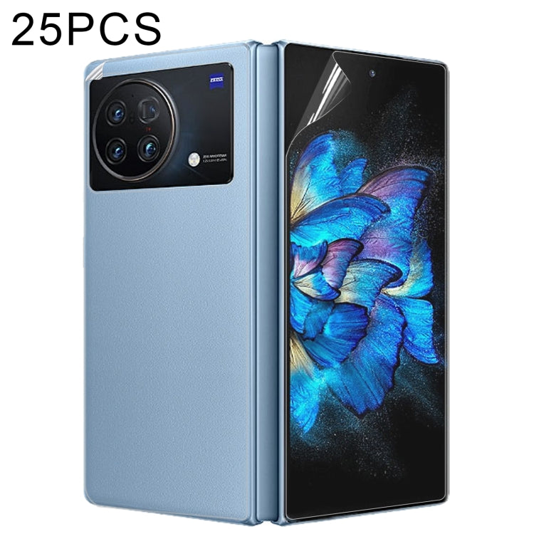 25 PCS Full Screen Protector Pellicola idrogel anteriore + posteriore antideflagrante, For vivo X Fold Front + Back(25 PCS)