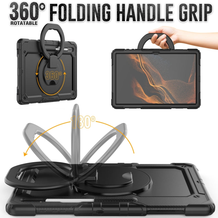 Tracolla in silicone + custodia per tablet PC, For Samsung Galaxy Tab S8 Ultra