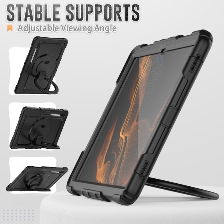 Tracolla in silicone + custodia per tablet PC, For Samsung Galaxy Tab S8 Ultra