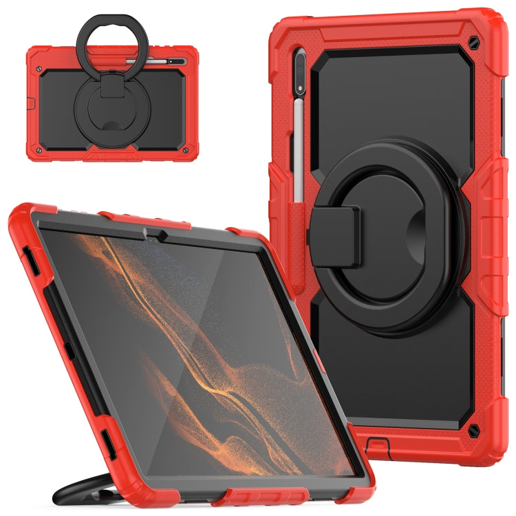 Tracolla in silicone + custodia per tablet PC, For Samsung Galaxy Tab S8 Ultra