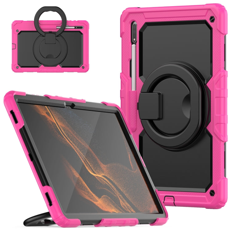 Tracolla in silicone + custodia per tablet PC, For Samsung Galaxy Tab S8 Ultra