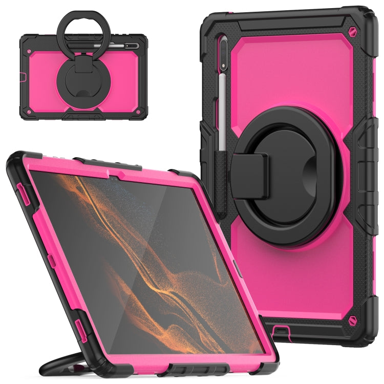 Tracolla in silicone + custodia per tablet PC, For Samsung Galaxy Tab S8 Ultra