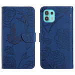 Custodia per cellulare in pelle goffrata con peonia a farfalla, For Motorola Edge 20 Lite, For Motorola Edge 20 Pro, For Motorola Edge 30 Pro, For Motorola Edge S