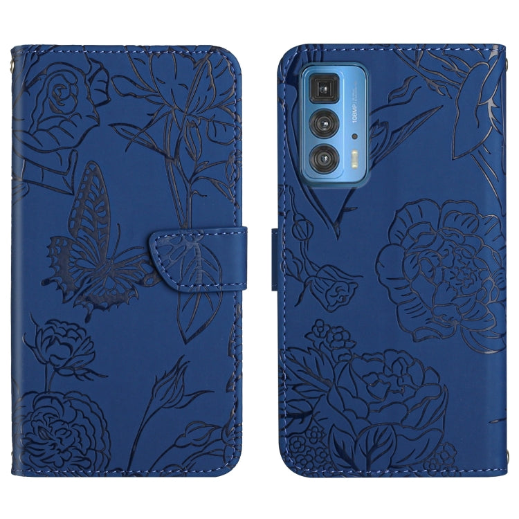Custodia per cellulare in pelle goffrata con peonia a farfalla, For Motorola Edge 20 Lite, For Motorola Edge 20 Pro, For Motorola Edge 30 Pro, For Motorola Edge S