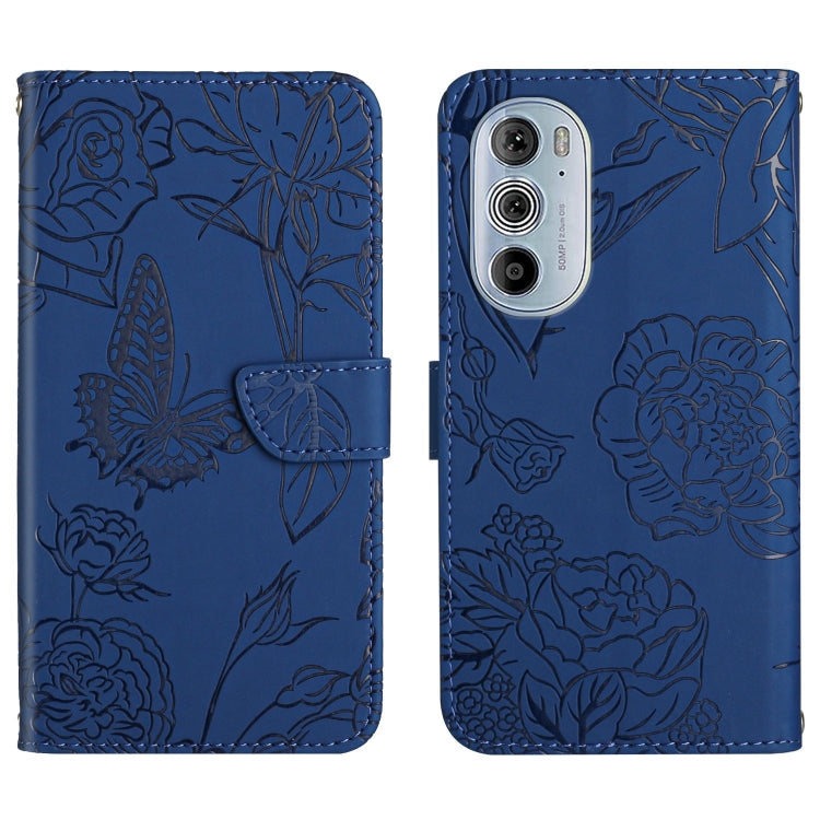 Custodia per cellulare in pelle goffrata con peonia a farfalla, For Motorola Edge 20 Lite, For Motorola Edge 20 Pro, For Motorola Edge 30 Pro, For Motorola Edge S