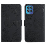 Custodia per cellulare in pelle goffrata con peonia a farfalla, For Motorola Edge 20 Lite, For Motorola Edge 20 Pro, For Motorola Edge 30 Pro, For Motorola Edge S
