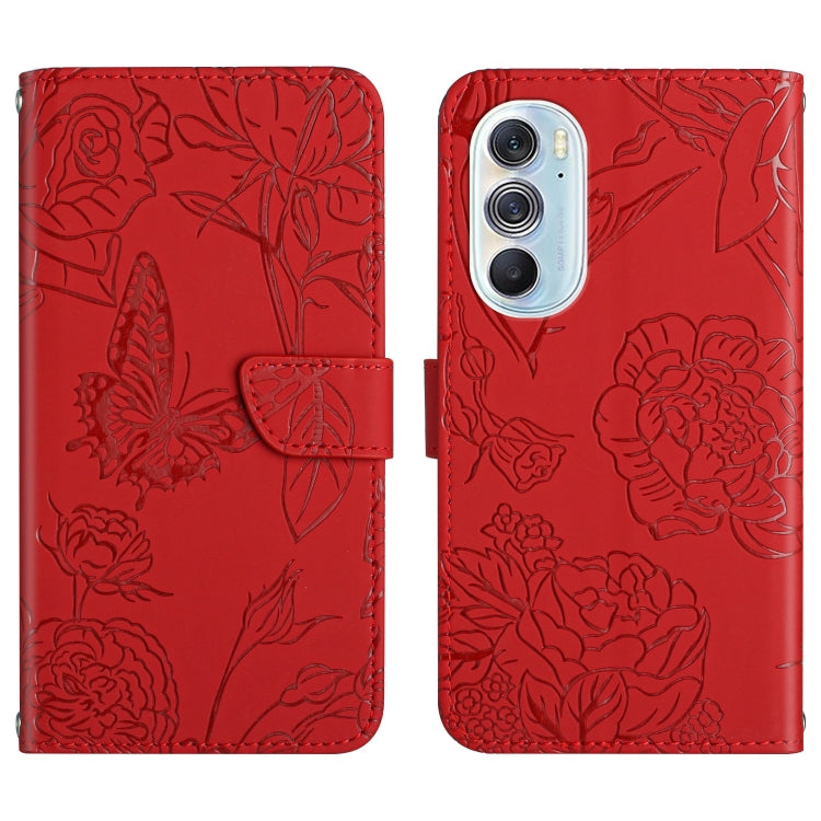 Custodia per cellulare in pelle goffrata con peonia a farfalla, For Motorola Edge X30, For Motorola Moto G 5G, For Motorola Moto G 5G Plus, For Motorola Moto G Play 2021