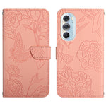 Custodia per cellulare in pelle goffrata con peonia a farfalla, For Motorola Edge X30, For Motorola Moto G 5G, For Motorola Moto G 5G Plus, For Motorola Moto G Play 2021