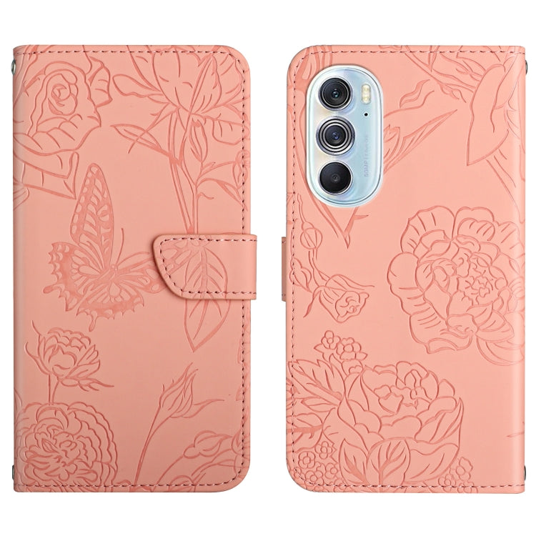 Custodia per cellulare in pelle goffrata con peonia a farfalla, For Motorola Edge X30, For Motorola Moto G 5G, For Motorola Moto G 5G Plus, For Motorola Moto G Play 2021