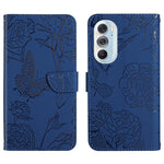 Custodia per cellulare in pelle goffrata con peonia a farfalla, For Motorola Edge X30, For Motorola Moto G 5G, For Motorola Moto G 5G Plus, For Motorola Moto G Play 2021