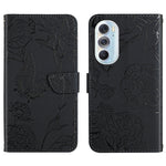 Custodia per cellulare in pelle goffrata con peonia a farfalla, For Motorola Edge X30, For Motorola Moto G 5G, For Motorola Moto G 5G Plus, For Motorola Moto G Play 2021