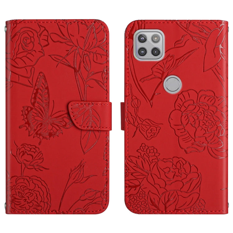 Custodia per cellulare in pelle goffrata con peonia a farfalla, For Motorola Edge X30, For Motorola Moto G 5G, For Motorola Moto G 5G Plus, For Motorola Moto G Play 2021