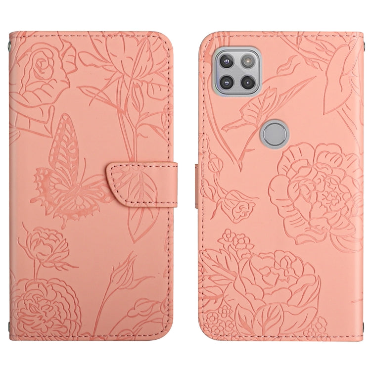 Custodia per cellulare in pelle goffrata con peonia a farfalla, For Motorola Edge X30, For Motorola Moto G 5G, For Motorola Moto G 5G Plus, For Motorola Moto G Play 2021