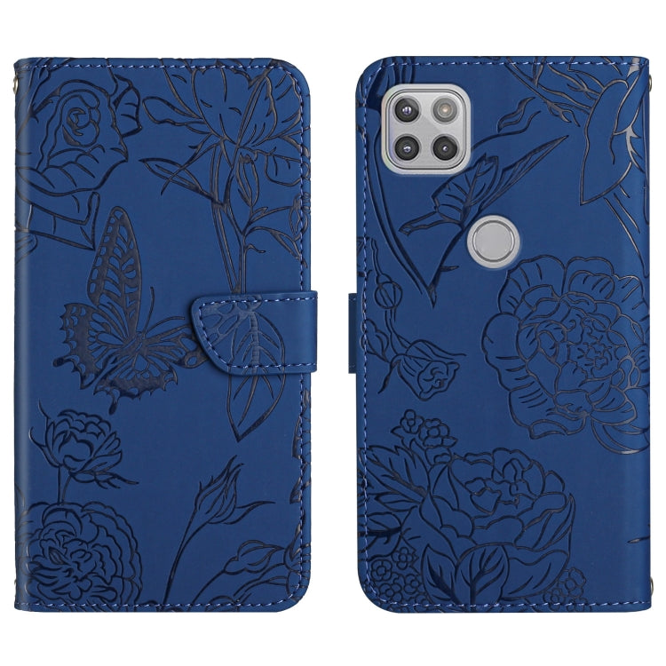 Custodia per cellulare in pelle goffrata con peonia a farfalla, For Motorola Edge X30, For Motorola Moto G 5G, For Motorola Moto G 5G Plus, For Motorola Moto G Play 2021