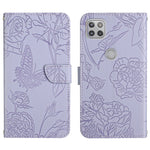 Custodia per cellulare in pelle goffrata con peonia a farfalla, For Motorola Edge X30, For Motorola Moto G 5G, For Motorola Moto G 5G Plus, For Motorola Moto G Play 2021