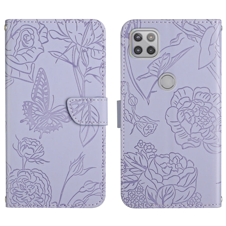 Custodia per cellulare in pelle goffrata con peonia a farfalla, For Motorola Edge X30, For Motorola Moto G 5G, For Motorola Moto G 5G Plus, For Motorola Moto G Play 2021