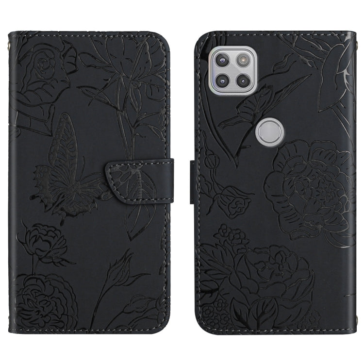Custodia per cellulare in pelle goffrata con peonia a farfalla, For Motorola Edge X30, For Motorola Moto G 5G, For Motorola Moto G 5G Plus, For Motorola Moto G Play 2021