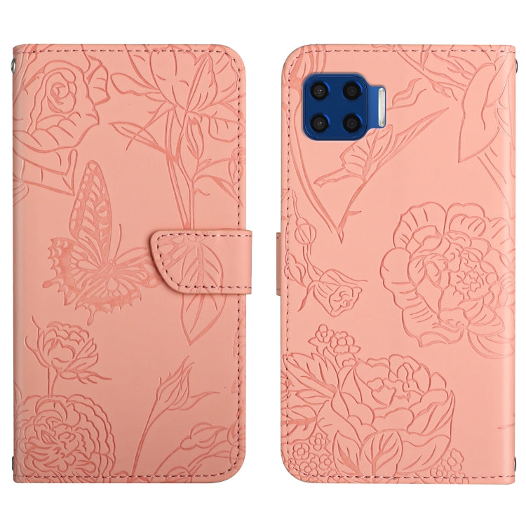 Custodia per cellulare in pelle goffrata con peonia a farfalla, For Motorola Edge X30, For Motorola Moto G 5G, For Motorola Moto G 5G Plus, For Motorola Moto G Play 2021
