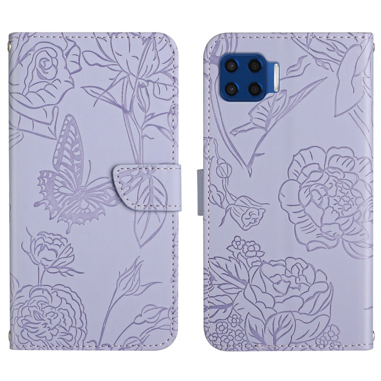 Custodia per cellulare in pelle goffrata con peonia a farfalla, For Motorola Edge X30, For Motorola Moto G 5G, For Motorola Moto G 5G Plus, For Motorola Moto G Play 2021