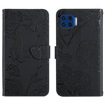 Custodia per cellulare in pelle goffrata con peonia a farfalla, For Motorola Edge X30, For Motorola Moto G 5G, For Motorola Moto G 5G Plus, For Motorola Moto G Play 2021