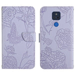 Custodia per cellulare in pelle goffrata con peonia a farfalla, For Motorola Edge X30, For Motorola Moto G 5G, For Motorola Moto G 5G Plus, For Motorola Moto G Play 2021