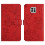 Custodia per cellulare in pelle goffrata con peonia a farfalla, For Motorola Moto G Power 2021, For Motorola Moto G Power 2022, For Motorola Moto G Pure 2021, For Motorola Moto G Stylus 5G