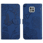 Custodia per cellulare in pelle goffrata con peonia a farfalla, For Motorola Moto G Power 2021, For Motorola Moto G Power 2022, For Motorola Moto G Pure 2021, For Motorola Moto G Stylus 5G
