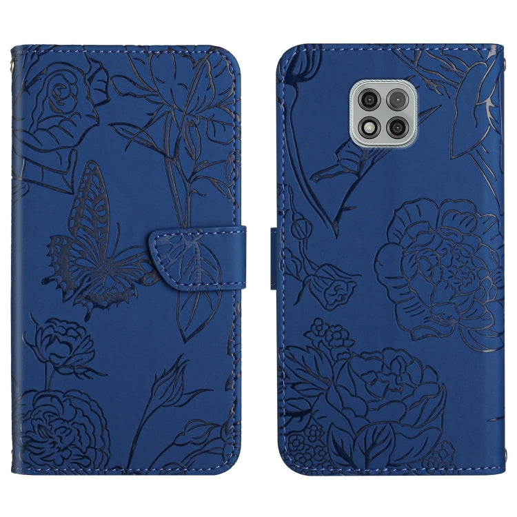Custodia per cellulare in pelle goffrata con peonia a farfalla, For Motorola Moto G Power 2021, For Motorola Moto G Power 2022, For Motorola Moto G Pure 2021, For Motorola Moto G Stylus 5G