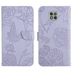 Custodia per cellulare in pelle goffrata con peonia a farfalla, For Motorola Moto G Power 2021, For Motorola Moto G Power 2022, For Motorola Moto G Pure 2021, For Motorola Moto G Stylus 5G