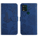 Custodia per cellulare in pelle goffrata con peonia a farfalla, For Motorola Moto G Power 2021, For Motorola Moto G Power 2022, For Motorola Moto G Pure 2021, For Motorola Moto G Stylus 5G