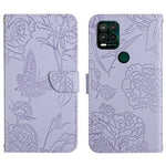 Custodia per cellulare in pelle goffrata con peonia a farfalla, For Motorola Moto G Power 2021, For Motorola Moto G Power 2022, For Motorola Moto G Pure 2021, For Motorola Moto G Stylus 5G
