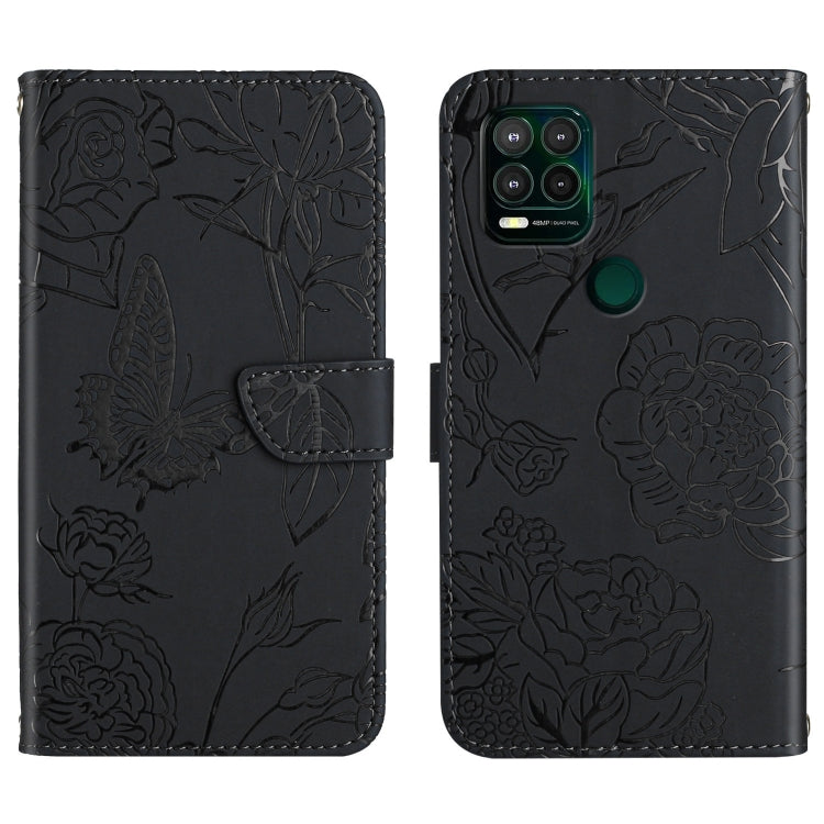 Custodia per cellulare in pelle goffrata con peonia a farfalla, For Motorola Moto G Power 2021, For Motorola Moto G Power 2022, For Motorola Moto G Pure 2021, For Motorola Moto G Stylus 5G