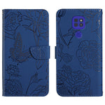Custodia per cellulare in pelle goffrata con peonia a farfalla, For Motorola Moto G9, For Motorola Moto G9 Plus, For Motorola Moto G9 Power, For Motorola Moto G22