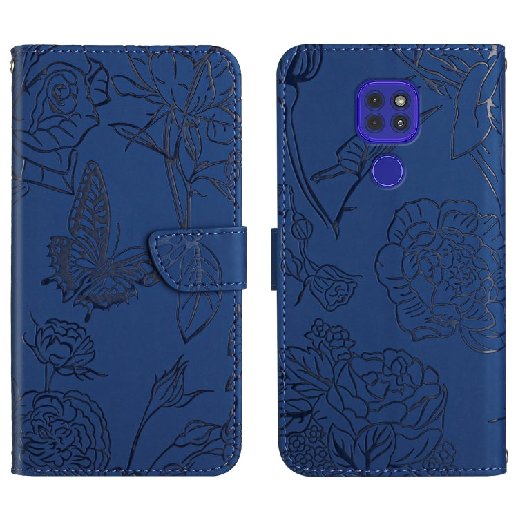 Custodia per cellulare in pelle goffrata con peonia a farfalla, For Motorola Moto G9, For Motorola Moto G9 Plus, For Motorola Moto G9 Power, For Motorola Moto G22