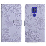 Custodia per cellulare in pelle goffrata con peonia a farfalla, For Motorola Moto G9, For Motorola Moto G9 Plus, For Motorola Moto G9 Power, For Motorola Moto G22