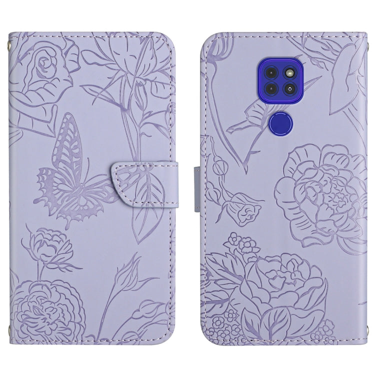 Custodia per cellulare in pelle goffrata con peonia a farfalla, For Motorola Moto G9, For Motorola Moto G9 Plus, For Motorola Moto G9 Power, For Motorola Moto G22