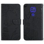 Custodia per cellulare in pelle goffrata con peonia a farfalla, For Motorola Moto G9, For Motorola Moto G9 Plus, For Motorola Moto G9 Power, For Motorola Moto G22
