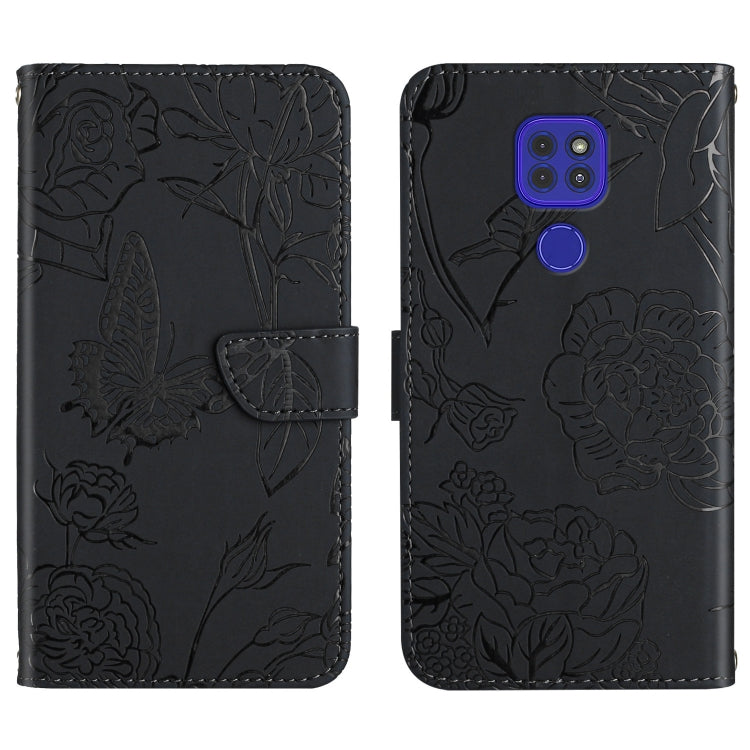 Custodia per cellulare in pelle goffrata con peonia a farfalla, For Motorola Moto G9, For Motorola Moto G9 Plus, For Motorola Moto G9 Power, For Motorola Moto G22