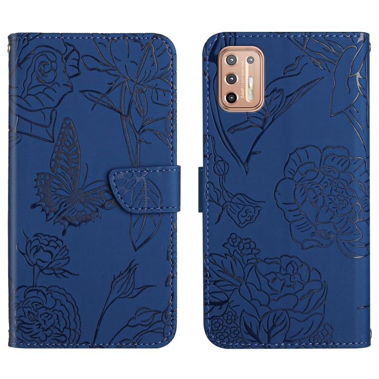 Custodia per cellulare in pelle goffrata con peonia a farfalla, For Motorola Moto G9, For Motorola Moto G9 Plus, For Motorola Moto G9 Power, For Motorola Moto G22