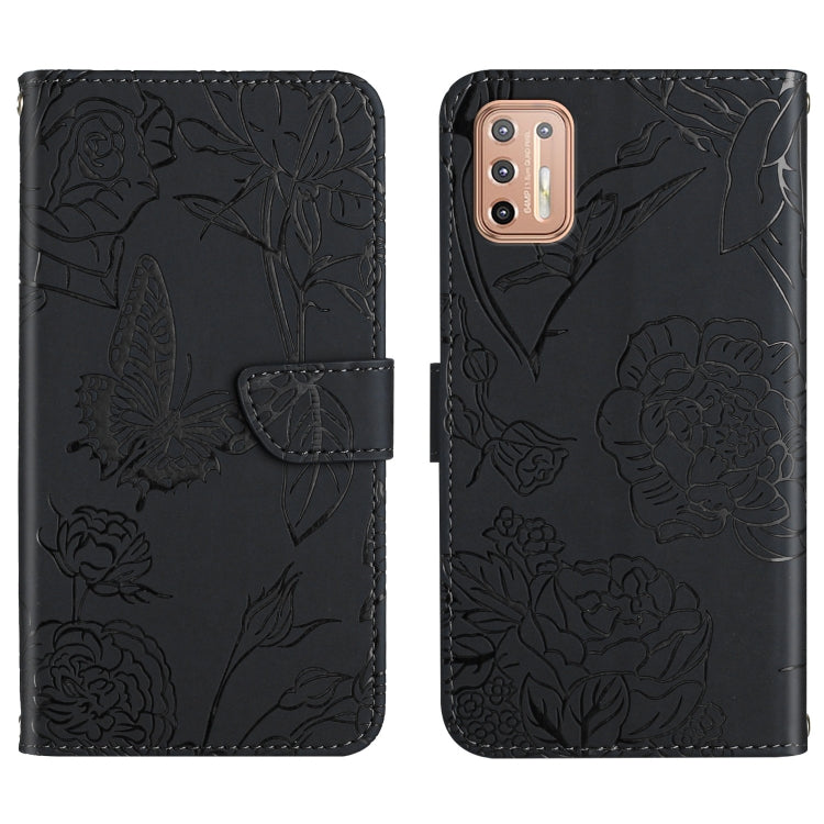 Custodia per cellulare in pelle goffrata con peonia a farfalla, For Motorola Moto G9, For Motorola Moto G9 Plus, For Motorola Moto G9 Power, For Motorola Moto G22