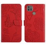 Custodia per cellulare in pelle goffrata con peonia a farfalla, For Motorola Moto G9, For Motorola Moto G9 Plus, For Motorola Moto G9 Power, For Motorola Moto G22