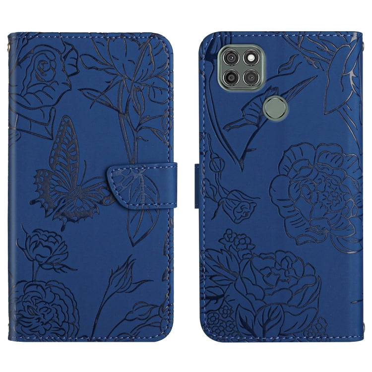 Custodia per cellulare in pelle goffrata con peonia a farfalla, For Motorola Moto G9, For Motorola Moto G9 Plus, For Motorola Moto G9 Power, For Motorola Moto G22