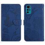 Custodia per cellulare in pelle goffrata con peonia a farfalla, For Motorola Moto G9, For Motorola Moto G9 Plus, For Motorola Moto G9 Power, For Motorola Moto G22
