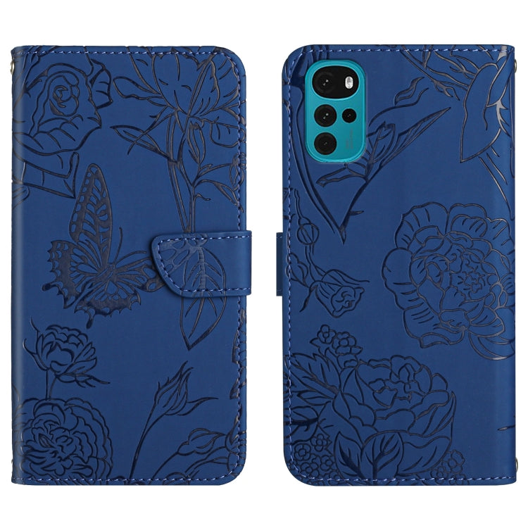 Custodia per cellulare in pelle goffrata con peonia a farfalla, For Motorola Moto G9, For Motorola Moto G9 Plus, For Motorola Moto G9 Power, For Motorola Moto G22