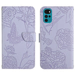 Custodia per cellulare in pelle goffrata con peonia a farfalla, For Motorola Moto G9, For Motorola Moto G9 Plus, For Motorola Moto G9 Power, For Motorola Moto G22